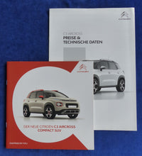 Lade das Bild in den Galerie-Viewer, Citroen C3 Aircross MJ 2018 - Prospekt Brochure + Preisliste 11.2017