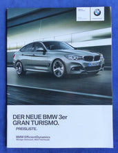 Lade das Bild in den Galerie-Viewer, BMW 3er GT Gran Turismo 335i MJ 2014 - Prospekt Brochure + Preisliste 09.2013