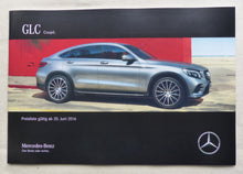 Lade das Bild in den Galerie-Viewer, Mercedes-Benz GLC Coupe MJ 2017 - Prospekt Brochure + Preisliste 06.2016