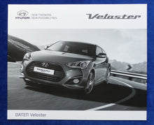 Lade das Bild in den Galerie-Viewer, Hyundai Veloster City-Coupe MJ 2013 - Prospekt Brochure + Preisliste 02.2013