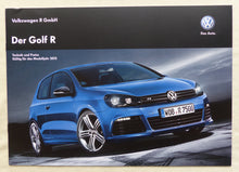 Lade das Bild in den Galerie-Viewer, VW Golf R 270 PS MJ 2012 - Prospekt Brochure + Preisliste 11.2011