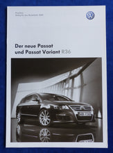 Lade das Bild in den Galerie-Viewer, VW Passat & Passat Variant R36 MJ 2009 - Prospekt Brochure + Preisliste 05.2008
