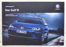 Lade das Bild in den Galerie-Viewer, VW Golf R 4Motion TSI 300 PS MJ 2016 - Prospekt Brochure + Preisliste 06.2015