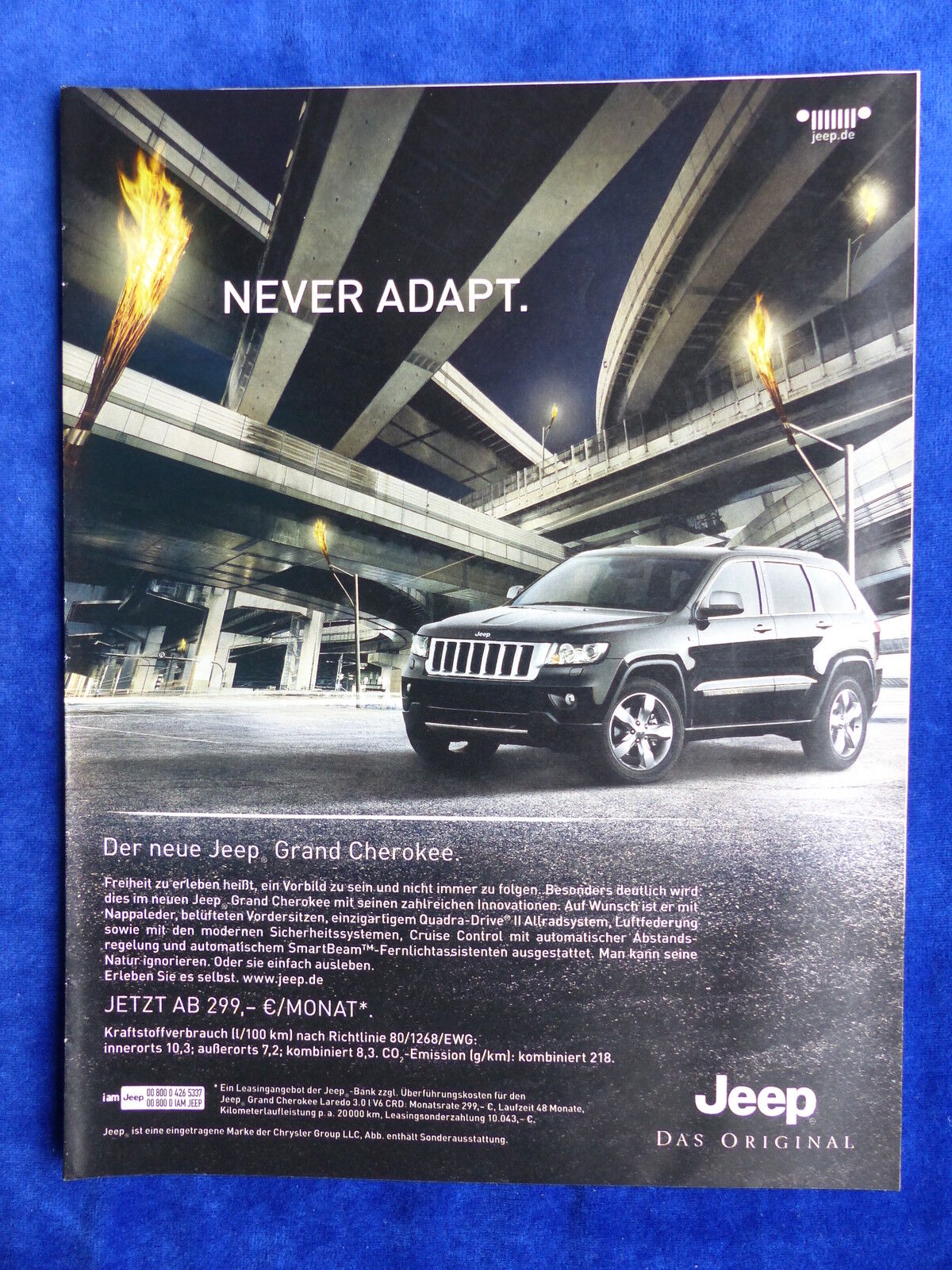 Jeep Grand Cherokee Werbeanzeige Reklame Advertisement 2012 Car Jeep Grand Cherokee Werbeanzeige Reklame Advertisement 2012 Car