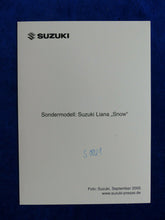 Lade das Bild in den Galerie-Viewer, S0021) Suzuki Liana Sondermodell Snow - Pressefoto Werk-Foto press photo 09.2005
