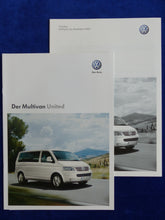 Lade das Bild in den Galerie-Viewer, VW Bus T5 Multivan United MJ 2009 - Prospekt Brochure + Preisliste 05.2008