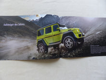 Lade das Bild in den Galerie-Viewer, Mercedes G-Klasse G500 4x4² Sondermodell MJ 2016 - Prospekt + Preisliste 06.2015