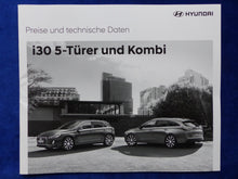 Lade das Bild in den Galerie-Viewer, Hyundai i30 5-Türer MJ 2018 - Prospekt Brochure + Preisliste 02.2018