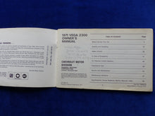 Lade das Bild in den Galerie-Viewer, Chevrolet 1971 Vega 2300 - US-Betriebsanleitung Owner's manual 02.1971 USA