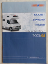 Lade das Bild in den Galerie-Viewer, CI Trigano Elliot Riviera Mizar Reisemobile 2005 2006 - Prospekt + Daten 08.2005