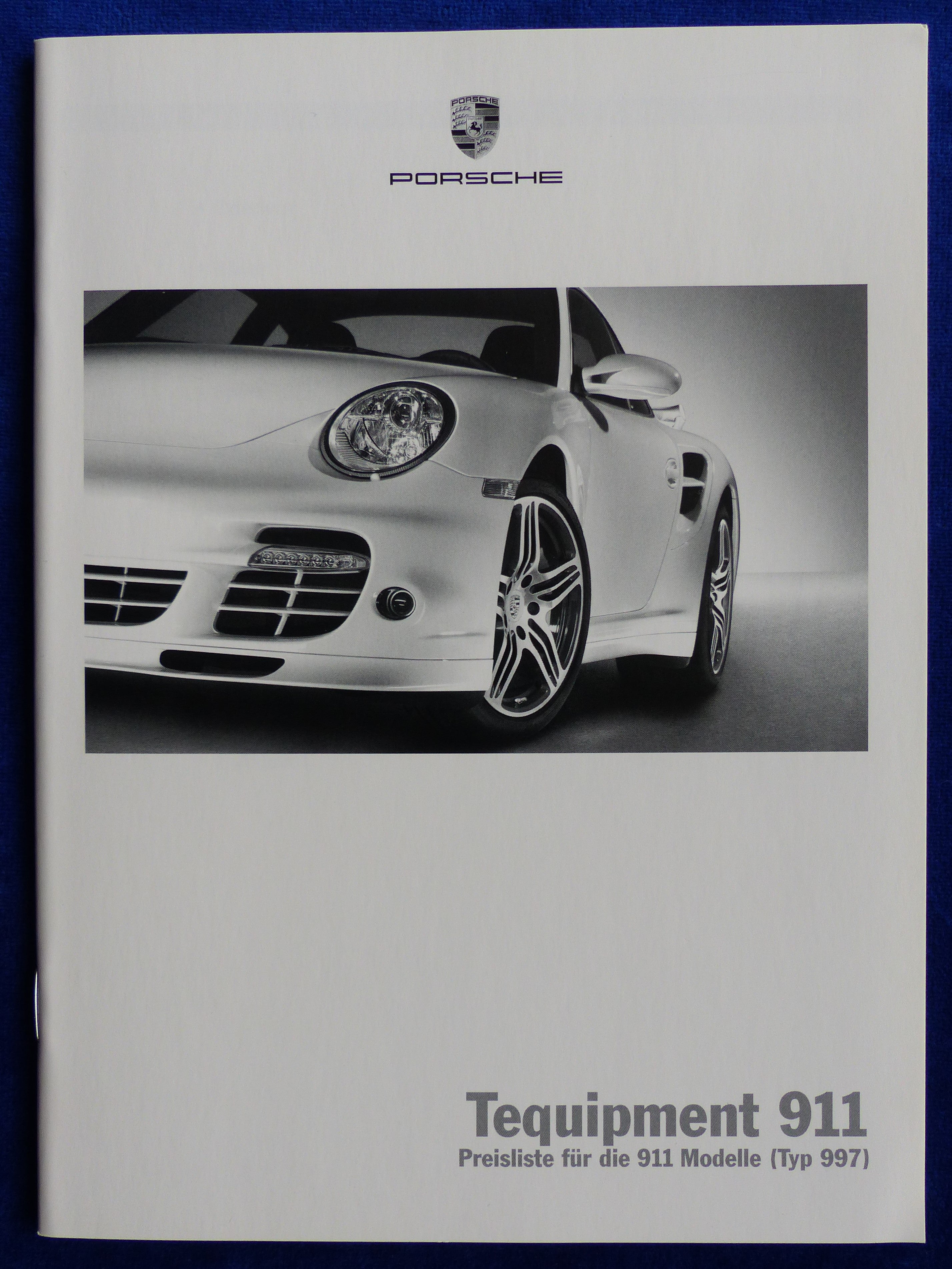 Porsche Tequipment 911 GT2 997 Preisliste MJ 2008 Prospekt Brochur