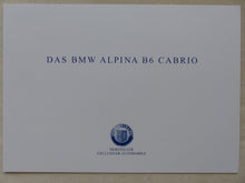 Lade das Bild in den Galerie-Viewer, Alpina BMW 2005 D3 B3 B5 B6 B7 Roadster - Prospekt Brochure + Preisliste 09.2005