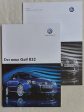 Lade das Bild in den Galerie-Viewer, VW Golf R32 Golf V 3.2 VR6 MJ 2006 - Prospekt Brochure + Preisliste 10.2005