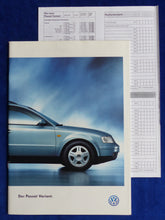 Lade das Bild in den Galerie-Viewer, VW Passat Variant V6 syncro MJ 1998 - Prospekt Brochure + Preisliste 10.1997