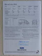 Lade das Bild in den Galerie-Viewer, Ford Transit FT100 Kastenwagen Service Line MJ 1996 - Prospekt + Zubehör 09.1995