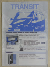 Lade das Bild in den Galerie-Viewer, Ford Transit FT100 Kastenwagen Service Line MJ 1996 - Prospekt + Zubehör 09.1995