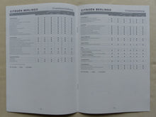 Lade das Bild in den Galerie-Viewer, Citroen Berlingo Kastenwagen MJ 1998 - Prospekt Brochure + Daten 09.1997
