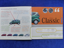 Lade das Bild in den Galerie-Viewer, Mercedes-Benz A-Klasse W168 MJ 1998 - Prospekt Brochure + Preisliste 05.1997