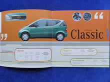 Lade das Bild in den Galerie-Viewer, Mercedes-Benz A-Klasse W168 MJ 1998 - Prospekt Brochure + Preisliste 05.1997