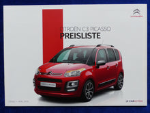 Lade das Bild in den Galerie-Viewer, Citroen C3 Picasso MJ 2016 - Prospekt Brochure + Preisliste 04.2016