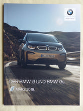 Lade das Bild in den Galerie-Viewer, BMW i3 & i3s eDrive Elektroauto MJ 2019 - Prospekt Preisliste Brochure 03.2019