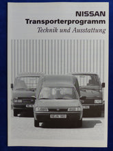 Lade das Bild in den Galerie-Viewer, Nissan Transporterprogramm Sunny Vanette Van - Prospekt Brochure + Daten 03.1994