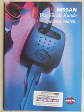 Lade das Bild in den Galerie-Viewer, Nissan Kundeninformation Technik Modelle Service Umwelt - Prospekt Brochure 1993