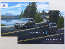 Lade das Bild in den Galerie-Viewer, Subaru Outback MJ 2019 - Prospekt Brochure + Preisliste 02.2019 - car-brochure