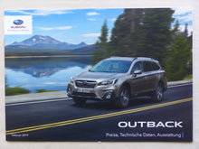 Lade das Bild in den Galerie-Viewer, Subaru Outback MJ 2019 - Prospekt Brochure + Preisliste 02.2019 - car-brochure
