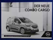 Lade das Bild in den Galerie-Viewer, Opel Combo Cargo XL MJ 2019 - Prospekt Brochure + Preisliste 12.2018