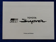 Lade das Bild in den Galerie-Viewer, Toyota GR Supra 340 PS MJ 2020 - Prospekt Brochure + Preisliste 08.2019