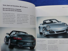 Lade das Bild in den Galerie-Viewer, Porsche 911 Carrera Cabrio Typ 997 MJ 2006 - Hardcover Prospekt Brochure 06.2005