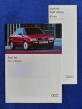 Lade das Bild in den Galerie-Viewer, Audi 80 first edition Typ B4 MJ 1994 - Prospekt Brochure + Preisliste 08.1993