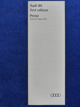 Lade das Bild in den Galerie-Viewer, Audi 80 first edition Typ B4 MJ 1994 - Prospekt Brochure + Preisliste 08.1993