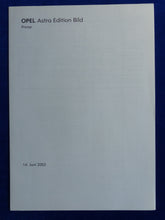 Lade das Bild in den Galerie-Viewer, Opel Astra Edition Bild MJ 2003 - Prospekt Brochure + Preisliste 06.2002