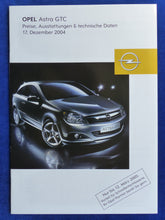Lade das Bild in den Galerie-Viewer, Opel Astra GTC MJ 2005 - Prospekt Brochure + Preisliste 12.2004 - car-brochure