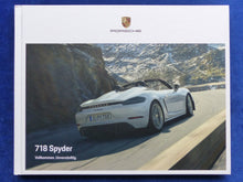 Lade das Bild in den Galerie-Viewer, Porsche 718 Spyder Boxster Typ 982 MJ 2020 - Hardcover Prospekt Brochure 06.2019