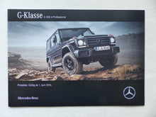 Lade das Bild in den Galerie-Viewer, Mercedes G-Klasse G 350d Professional MJ 2017 - Prospekt + Preisliste 06.2016 - car-brochure