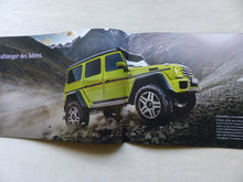 Lade das Bild in den Galerie-Viewer, Mercedes G-Klasse G500 4x4² Sondermodell MJ 2016 - Prospekt + Preisliste 09.2015