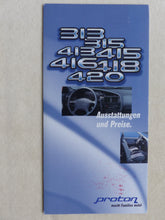 Lade das Bild in den Galerie-Viewer, Proton 313 315 413 415 416 418 420 - Prospekt Brochure + Preisliste 04.1998