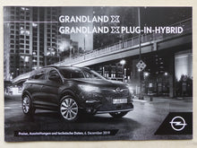 Lade das Bild in den Galerie-Viewer, Opel Grandland X Plug-In-Hybrid MJ 2020 - Prospekt Brochure + Preisliste 12.2019