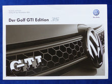 Lade das Bild in den Galerie-Viewer, VW Golf GTI Edition 35 MJ 2012 - Prospekt Brochure + Preisliste 05.2011