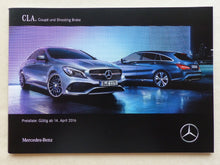 Lade das Bild in den Galerie-Viewer, Mercedes-Benz CLA Coupe & Shooting Brake AMG - Prospekt + Preisliste 04.2016