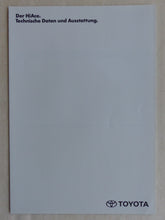 Lade das Bild in den Galerie-Viewer, Toyota HiAce Combi Kasten MJ 1993 - Prospekt + Daten & Ausstattungen 02.1993