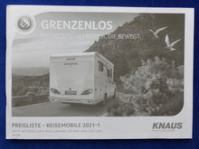 Lade das Bild in den Galerie-Viewer, Knaus Reisemobile 2021 Van Sky Live - Prospekt Brochure + Preisliste 08.2020
