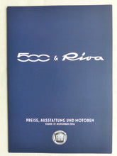 Lade das Bild in den Galerie-Viewer, Fiat 500 Riva Limited Edition MJ 2017 - Prospekt Brochure + Preisliste 11.2016