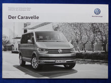 Lade das Bild in den Galerie-Viewer, VW Bus T6 Caravelle Edition MJ 2018 - Prospekt Brochure + Preisliste 06.2017