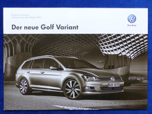 Lade das Bild in den Galerie-Viewer, VW Golf Variant MJ 2014 - Prospekt Brochure + Preisliste 12.2013