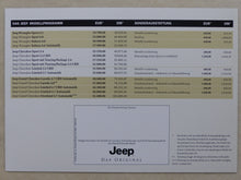 Lade das Bild in den Galerie-Viewer, Jeep Modellprogramm 2002 Grand Cherokee Wrangler - Prospekt + Preisliste 10.2001