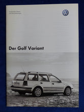 Lade das Bild in den Galerie-Viewer, VW Golf Variant - Daten & Ausstattungen MJ 2004 - Prospekt Brochure 10.2003 - car-brochure